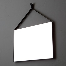 [KB-B3010641000058] Specchio rettangolare 70x50 con cornice nera