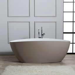 [KB-B2030600000220] Vasca da bagno freestanding resina beige