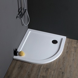 [KB-B2030110400140] Piatto doccia semicircolare 80 cm acrilico