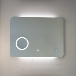 [KB-B3010641000084] Specchio a led 80x60 con orologio digitale