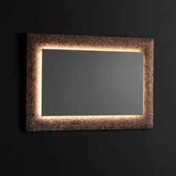 [KB-B3010641000116] Specchio con cornice in vetro fuso 90x62