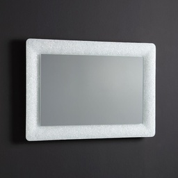 [KB-B3010641000117] Specchio con cornice bianca 90x62 cm