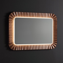 [KB-B3010641000121] Specchio a led bronzo 94x68 cm