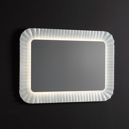 [KB-B3010641000122] Specchio con cornice in vetro fuso 94x68