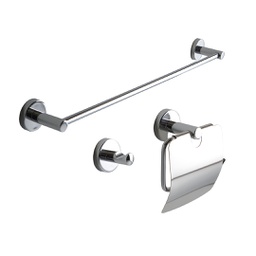 [KB-B2020000000120] Kit 3 pezzi accessori bagno cromati