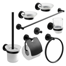 [KB-B2020000000125] Set accessori bagno nero opaco