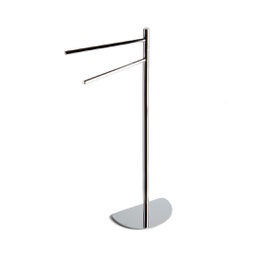 [KB-B2020000000340] Piantana cromata con 2 bracci porta salviette