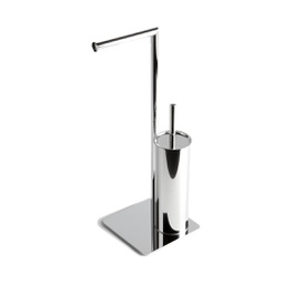 [KB-B2020000000348] Porta carta igienica e scopino acciaio cromato