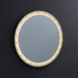 [KB-B3010641000129] Specchio rotondo a led 80 cm colorato