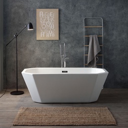 [KB-B2030620000130] Vasca freestanding ottagonale in acrilico bianco