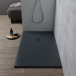 [KB-B2030662000115] Piatto doccia 100x80 cm in resina antracite