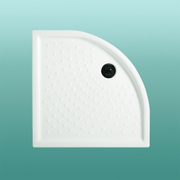 [KB-B2030600000137] Piatto doccia semicircolare 80x80 bianco