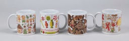 [20186450] Tazza ceramica 8x9,5 cm decori gingerbread