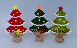 [20186420] Albero feltro 17x27h con vaso juta assortito