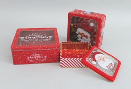 [20186474] Set di 3 scatole in latta 15 x 15 x 15 cm