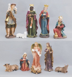 [20186493] Natività in resina 11 pezzi 61 cm