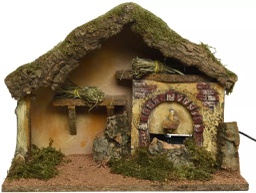 [19974676] Presepe in legno marrone 37x17x27 cm