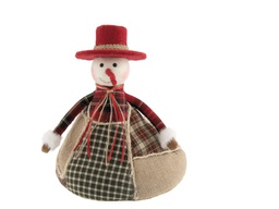 [1931152] Pupazzo di neve patchwork 27 cm