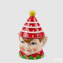 [2020813] Contenitore elfo in ceramica 27,5x18,5x16,5 cm