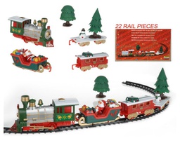[2020525] Trenino di Natale 30 cm con luci e musica