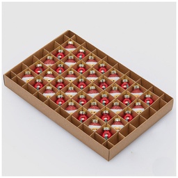 [20186391] Mini palline di Natale in vetro rosso D2 cm