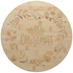 [20183529] Tagliere girevole in bamboo 33 cm Natale