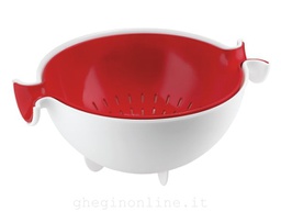 [2001082] Colapasta scolapasta rosso e bianco