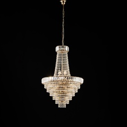 [BL263-8-OR] Lampadario in ferro e ottone 8 luci 79x51