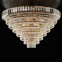 [BL263-PL8-OR] Plafoniera in ferro e ottone 8 luci 43x62