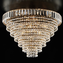 [BL263-PL6-OR] Plafoniera in ferro e ottone 6 luci 40x51