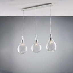 [BL264-BIN3-TR] Lampada binaria in ferro con vetri pyrex 75x10x41
