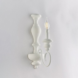 [BL265-AP1-BCO] Applique shabby in legno e ferro 40x13x21