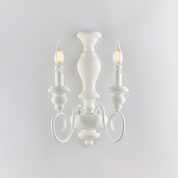 [BL265-AP2-BCO] Applique shabby in legno e ferro 40x25x18