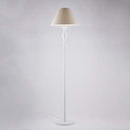 [BL265-PH-BCO] Piantana in legno e ferro bianco Ø45 H.183