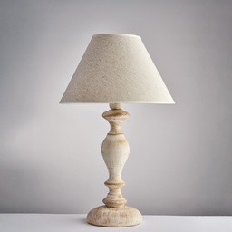 [BL265-LM-BT] Lume in legno bianco e tortora 35x57 cm