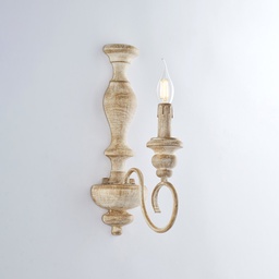[BL265-AP1-BT] Applique in legno e ferro 40x13x21 cm