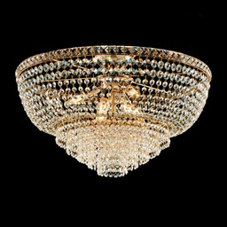 [BL266-PL8-OR] Plafoniera in ferro e ottone 8 luci 40x62