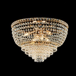 [BL266-PL6-OR] Plafoniera in ferro e ottone dorato 38x52