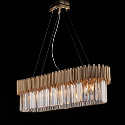 [BL268-8-OR] Sospensione in ferro dorato con strass 93x50