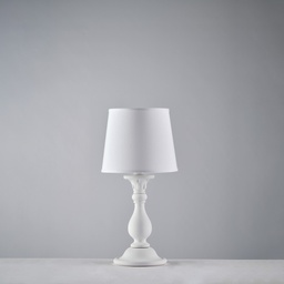 [BL271-LT-BCO] Lampada shabby bianca 20x39 cm con paralume