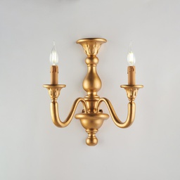 [BL271-AP2-OR] Applique in legno oro antico 41x35x21 cm