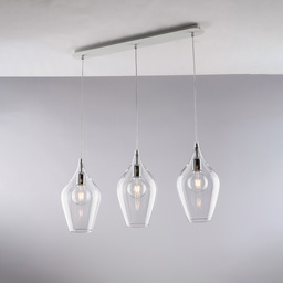 [BL273-BIN3-TR] Lampada binaria in ferro con vetri pyrex 75x10x41