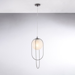 [BL277-S1-NR] Sospensione in ferro bronzato 20x56 cm
