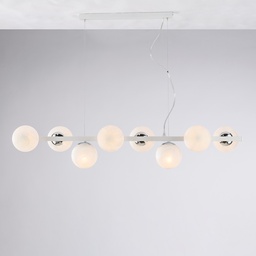 [BL278-8-BCO] Sospensione in ferro laccato bianco 121x30