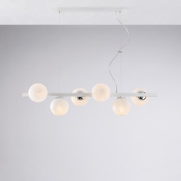 [BL278-6-BCO] Sospensione in ferro laccato bianco 101x30