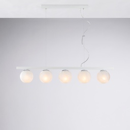 [BL278-5-BCO] Sospensione in ferro laccato bianco 101x14
