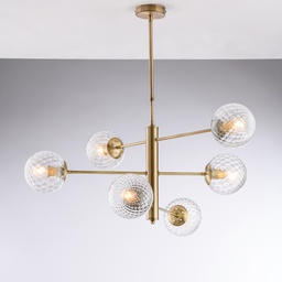 [BL279-6-BRZ] Sospensione 6 luci Ø73 H.72 max 97