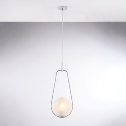 [BL286-S1-CR] Sospensione in ferro cromato 20x59 cm