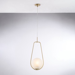 [BL286-S1-BRZ] Sospensione in ferro bronzato 20x59 cm