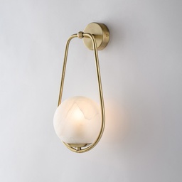 [BL286-AP1-BRZ] Applique bronzato 1 luce dm.14 x H.36 x L.16 x P.19
